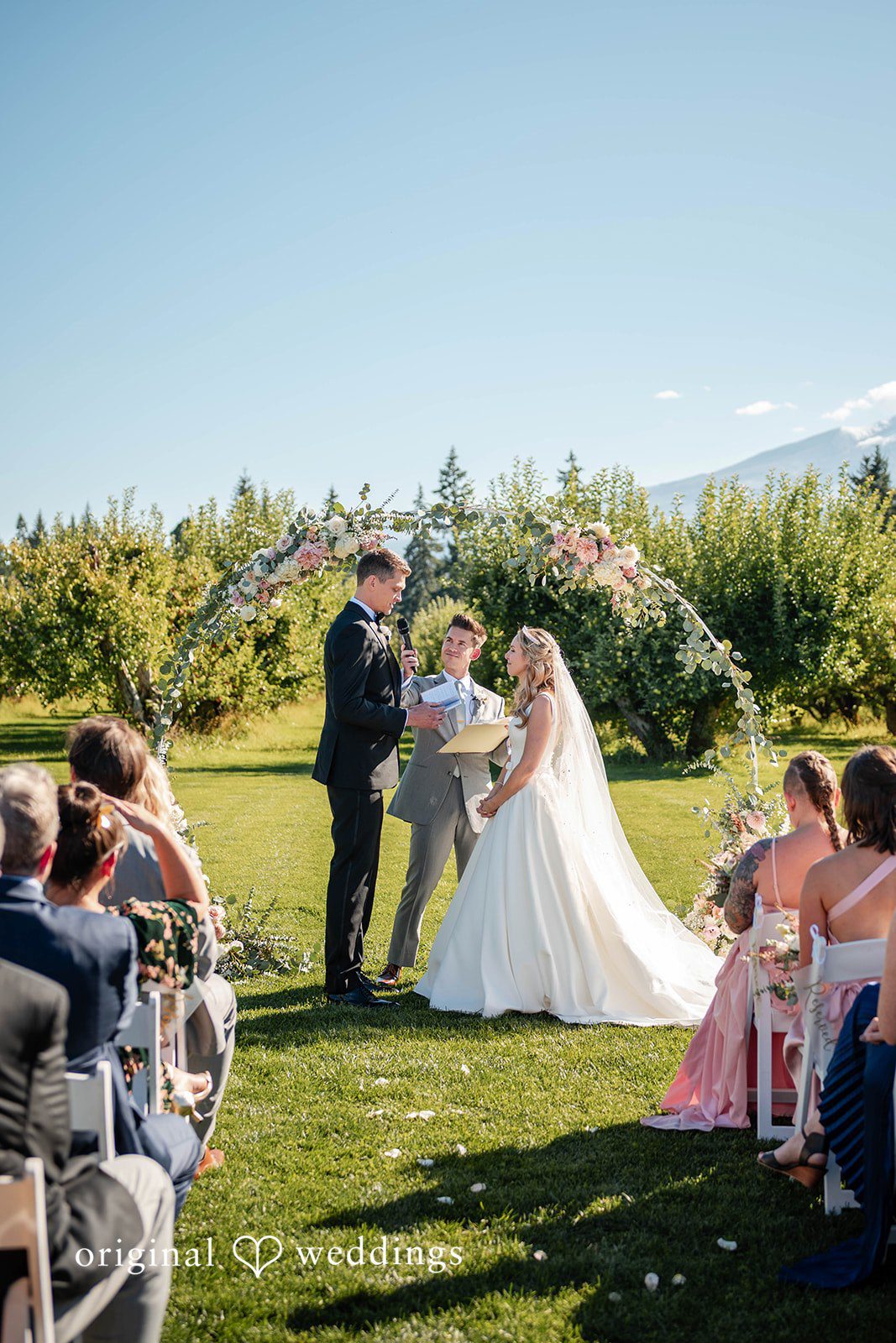 Couple at the altar during the ceremony