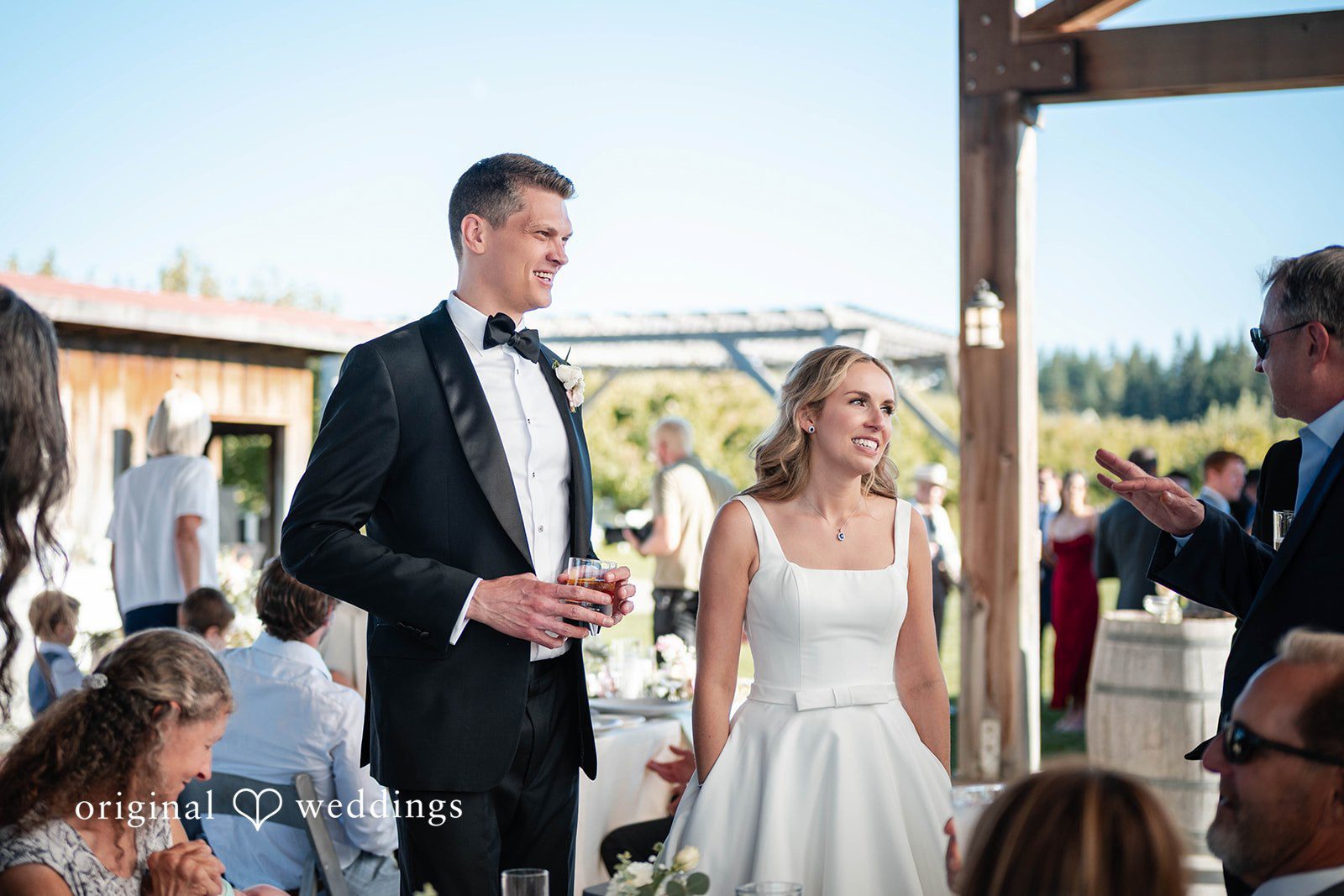 Couple making their grand entrance