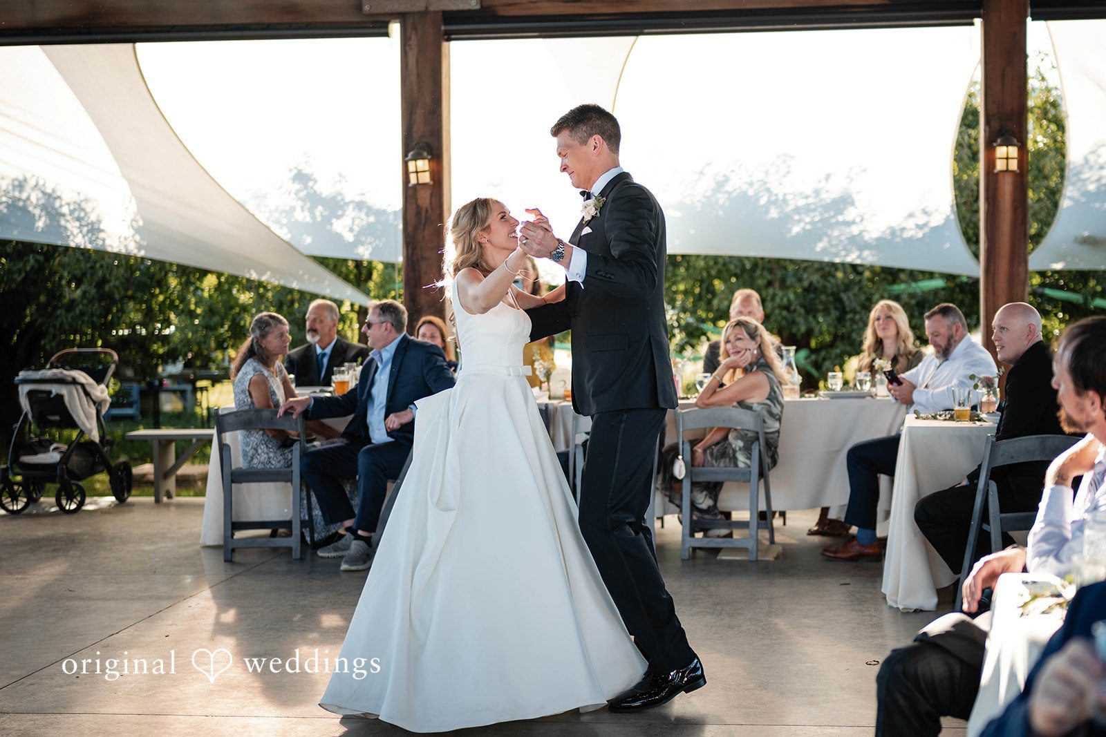 First dance under the pavilion at Mt View Orchards