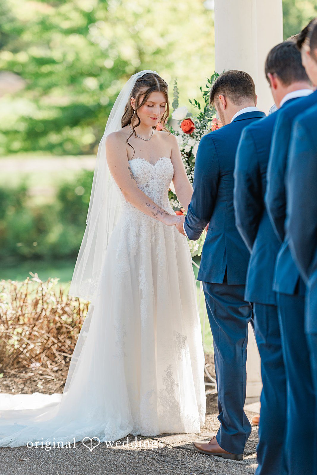 Kensey + Jordan Couple with their officiant