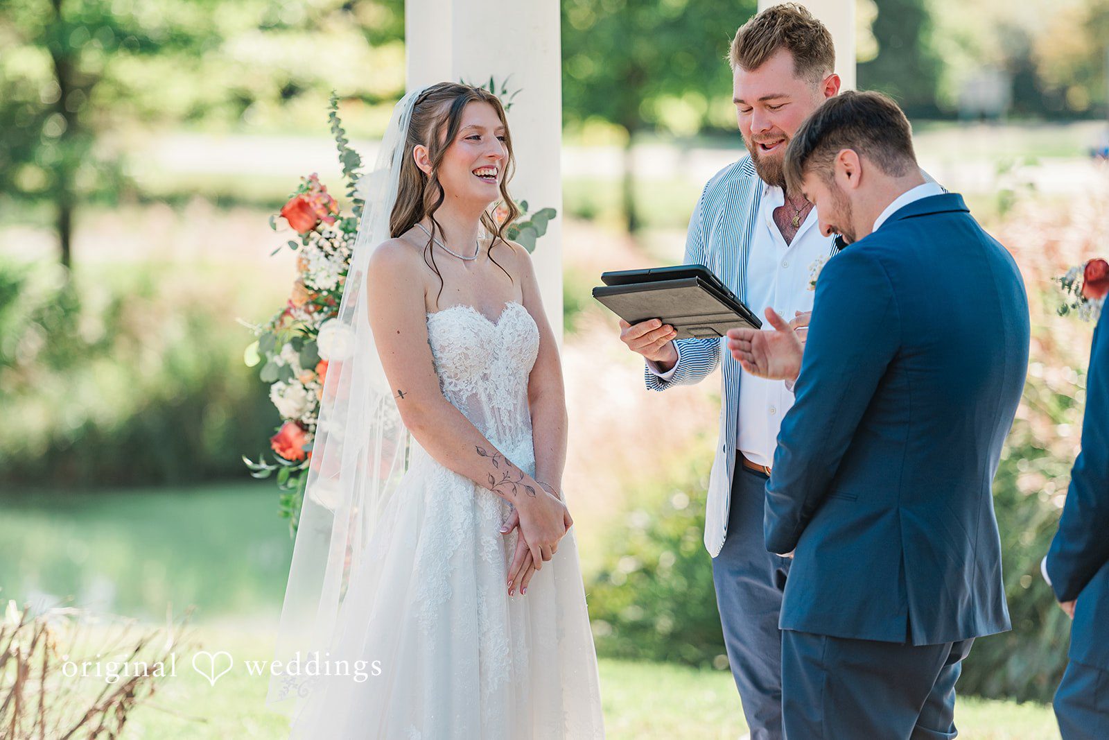 Kensey + Jordan Couple reading their vows