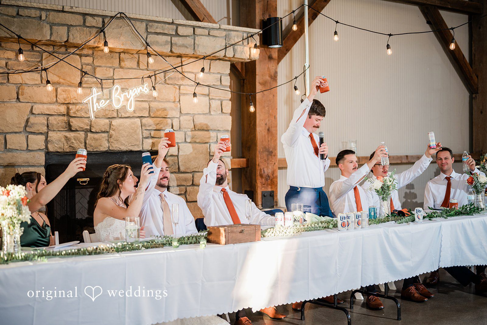 Kensey + Jordan Head table at the reception