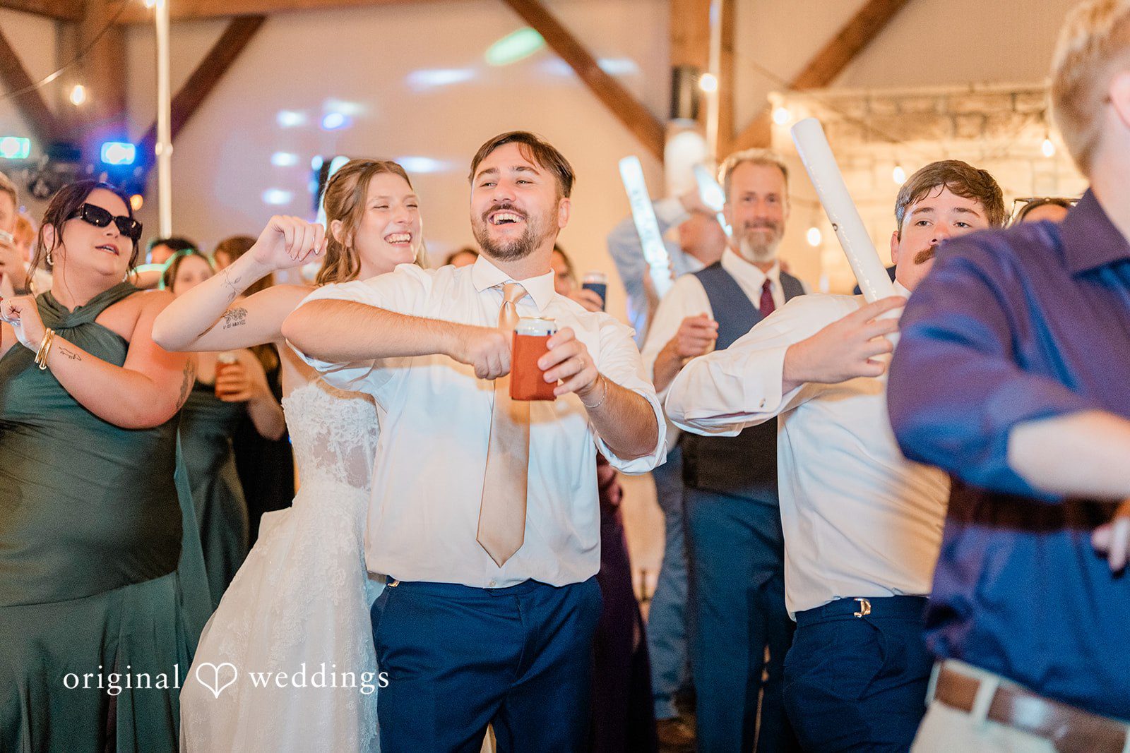 Kensey + Jordan Guests celebrating on the dance floor