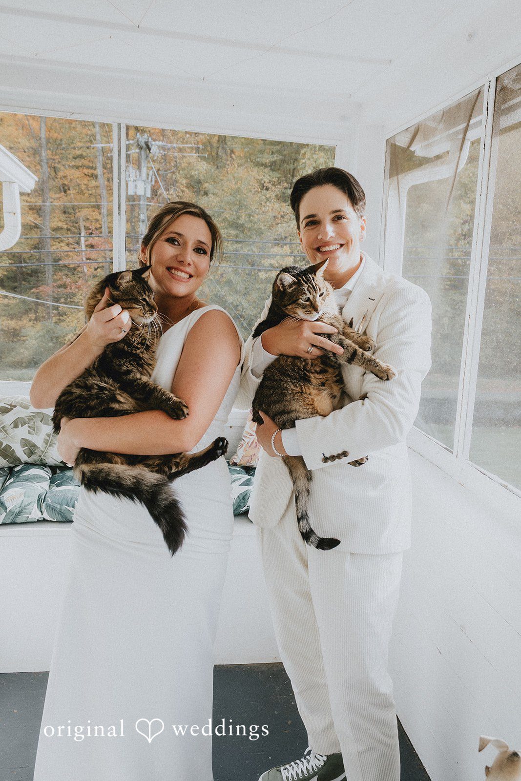 Rachel + Helen Beautiful moment with their cats
