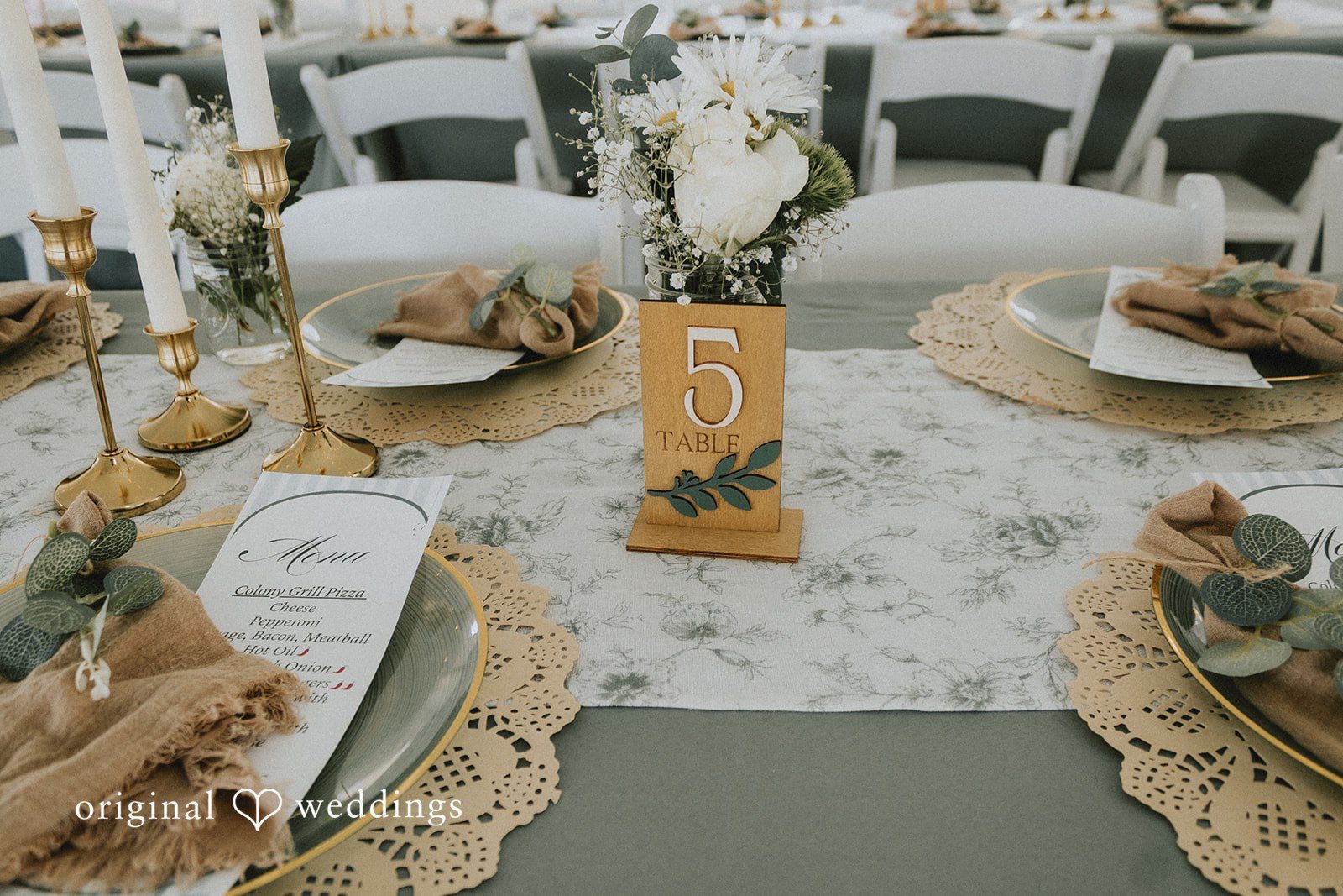 Rachel + Helen Table details