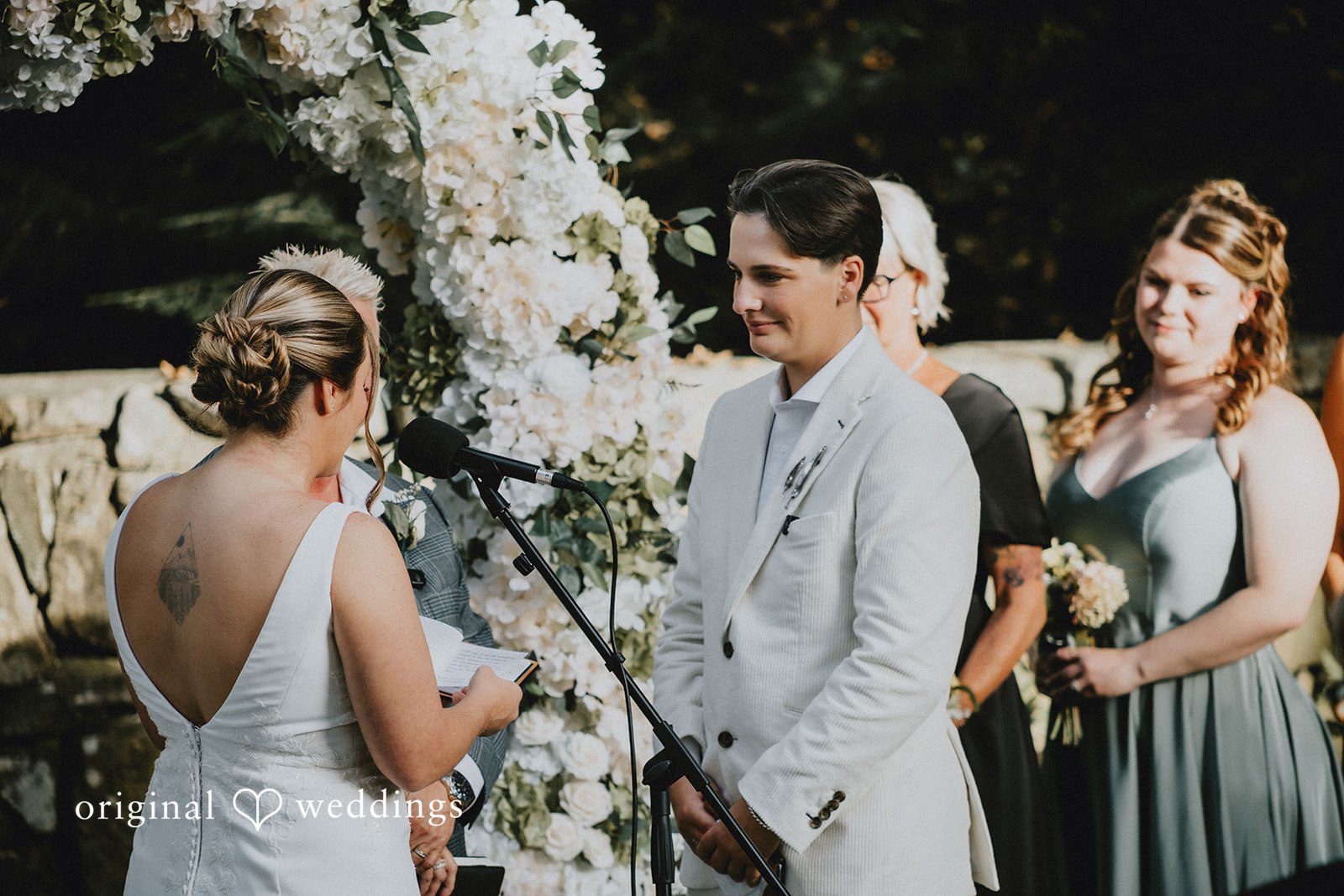 Rachel + Helen The bride reads her vows