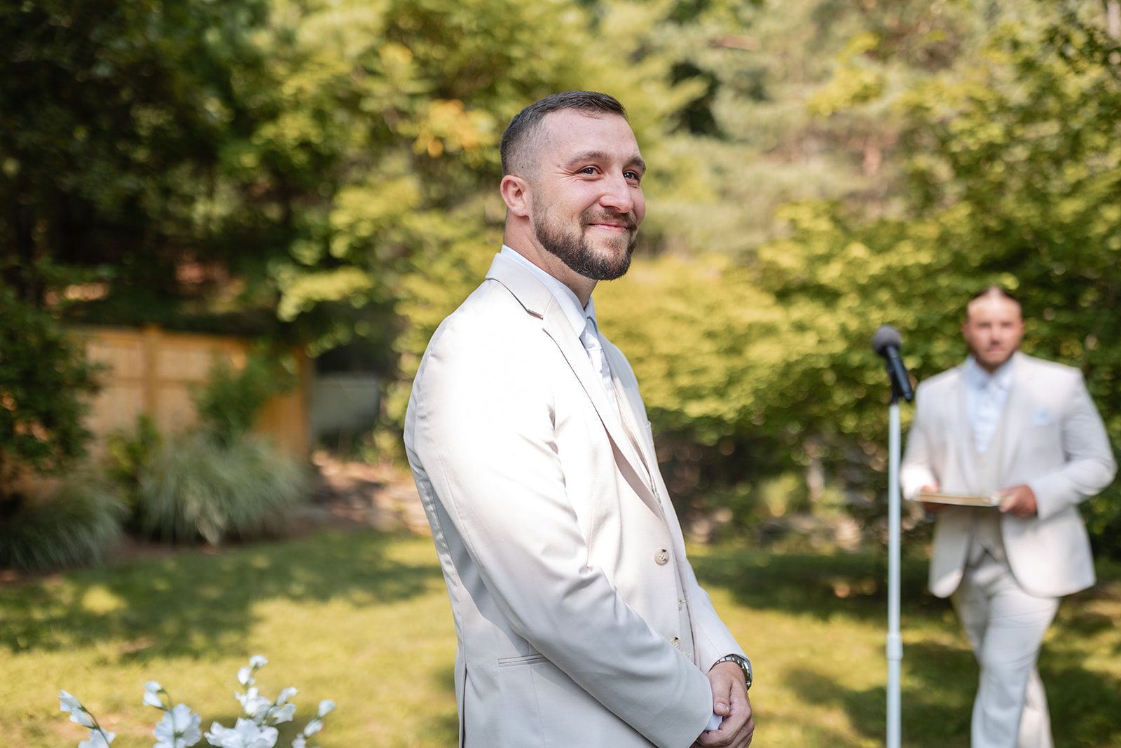 new-york-backyard-timeless-new-york-taylor-andrew-p010-19 Groom seeing the bride for the first time at the altar
