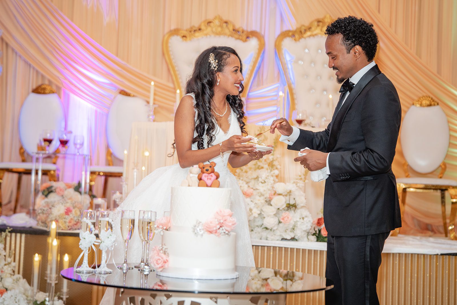nuur-event-center-timeless-denver-henok-elshadaye-p031-22 Guests raising a toast to the couple