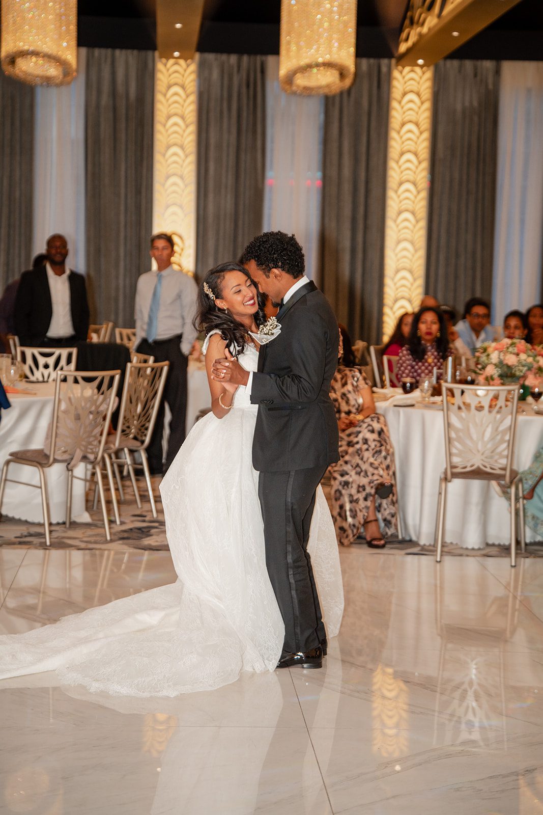 nuur-event-center-timeless-denver-henok-elshadaye-p037-35 Newlyweds dancing together