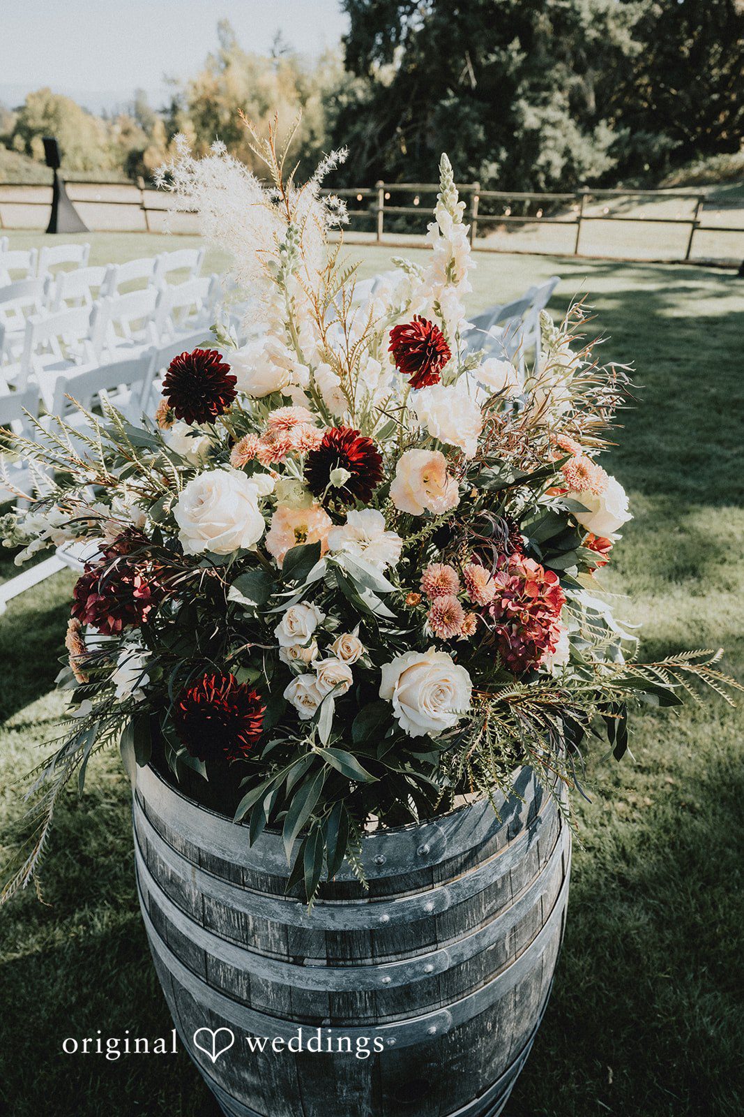 Bride's bouquet with garden florals