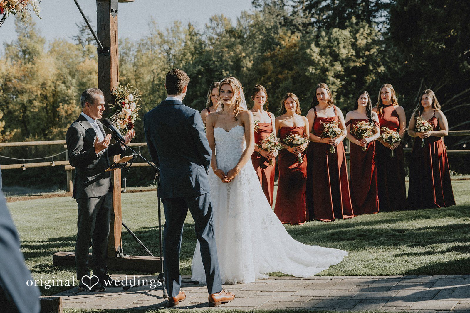 Wide view of the outdoor ceremony