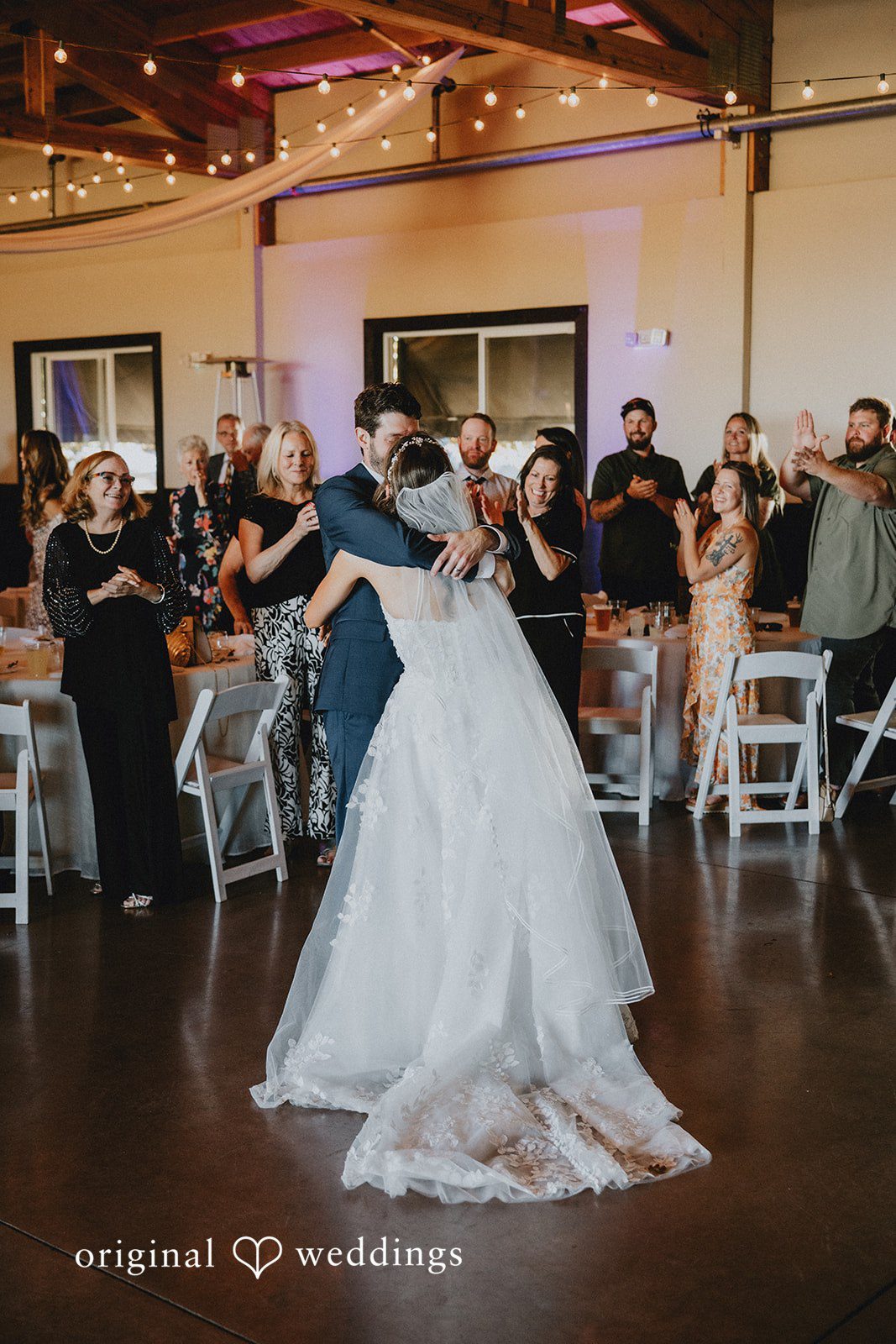 Couple celebrating at the reception
