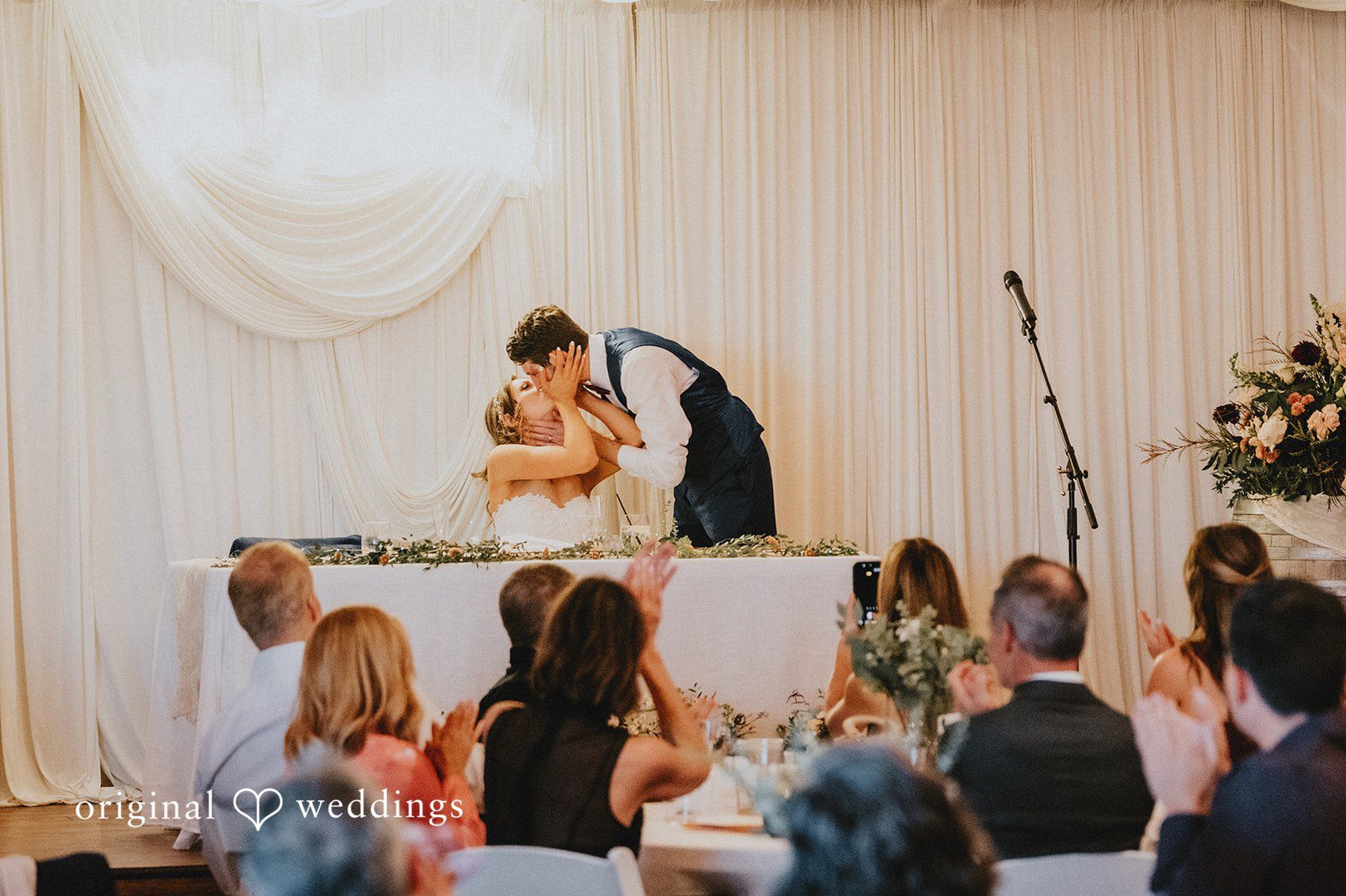 Guest giving a toast at the reception