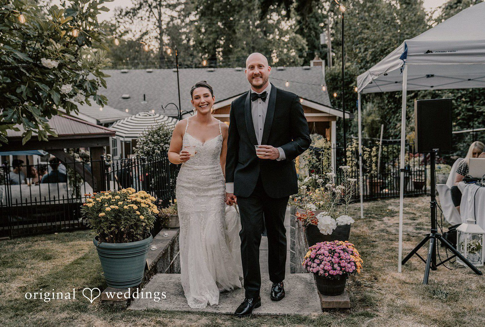 Bride and groom sharing a close portrait, captured by Portland wedding photographers from Original Weddings at Oaks Pioneer Church