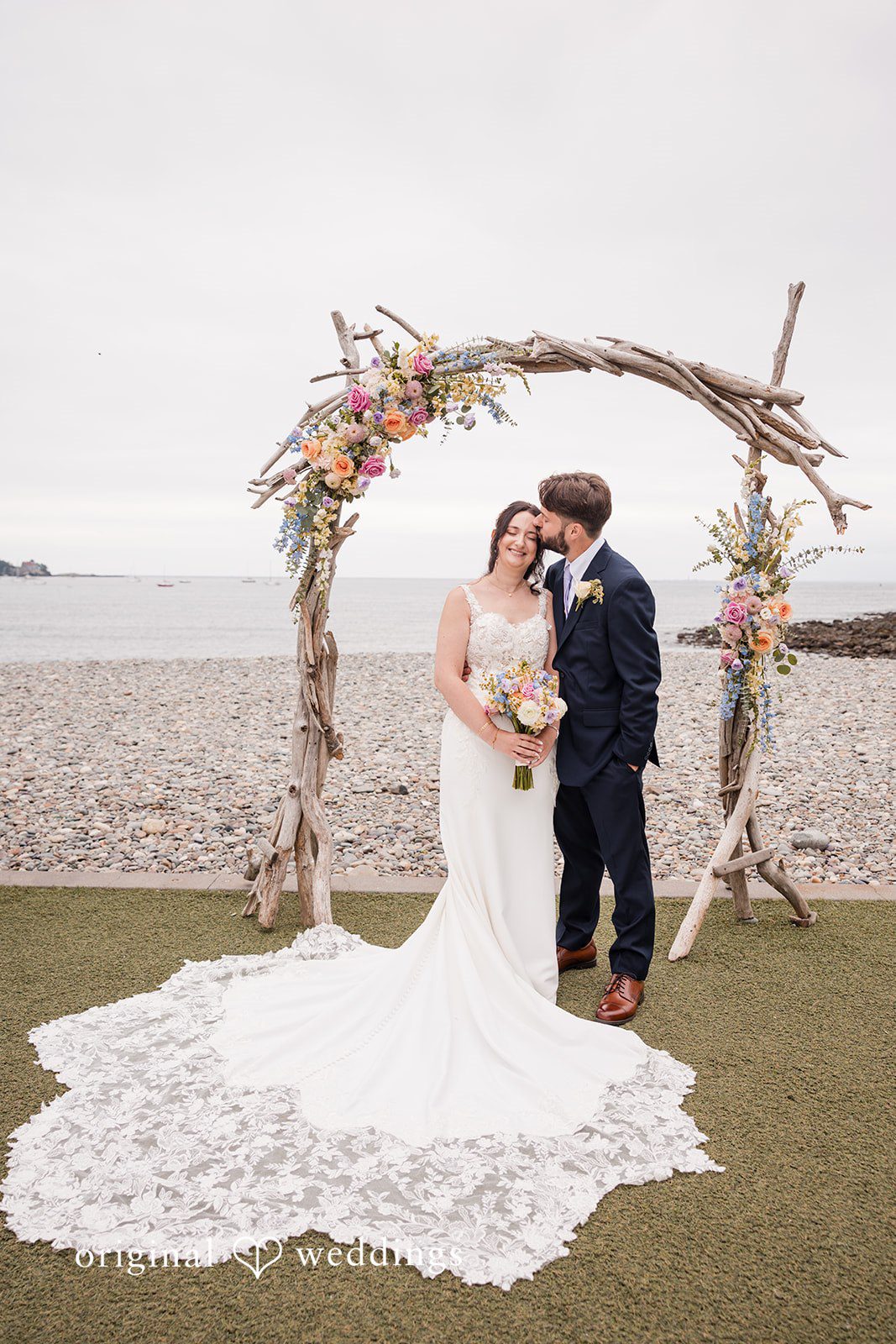 Francesca + Steven The couple shares a romantic moment