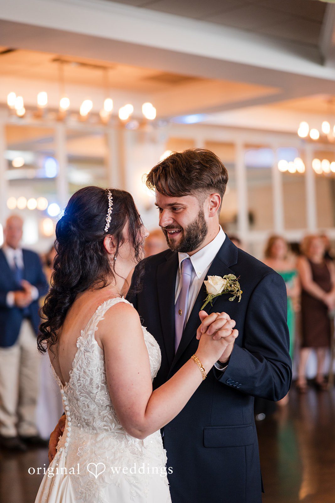 Francesca + Steven Romantic moment from the wedding reception