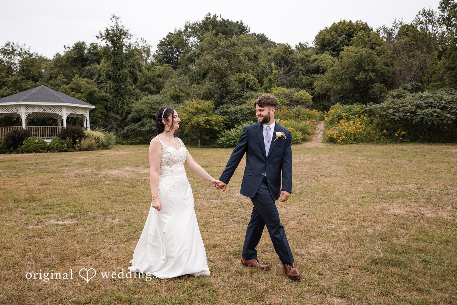 Francesca + Steven The couple takes a walk