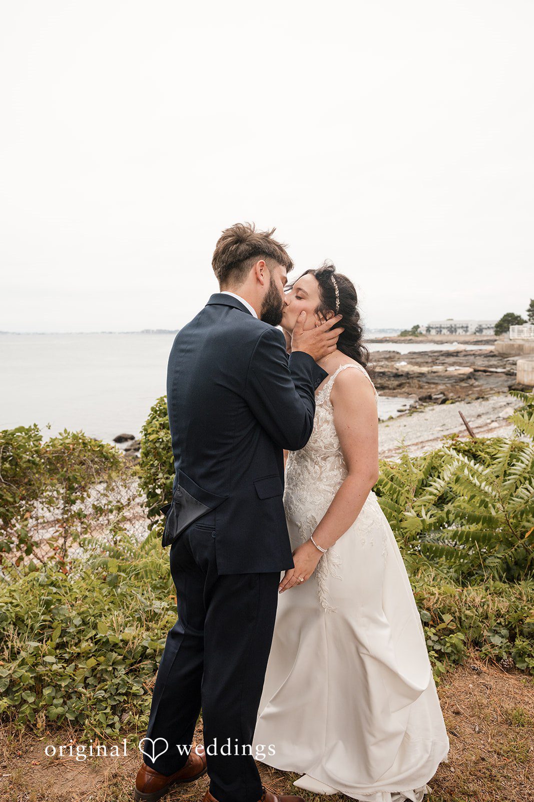 Francesca + Steven The couple shares a lovely kiss