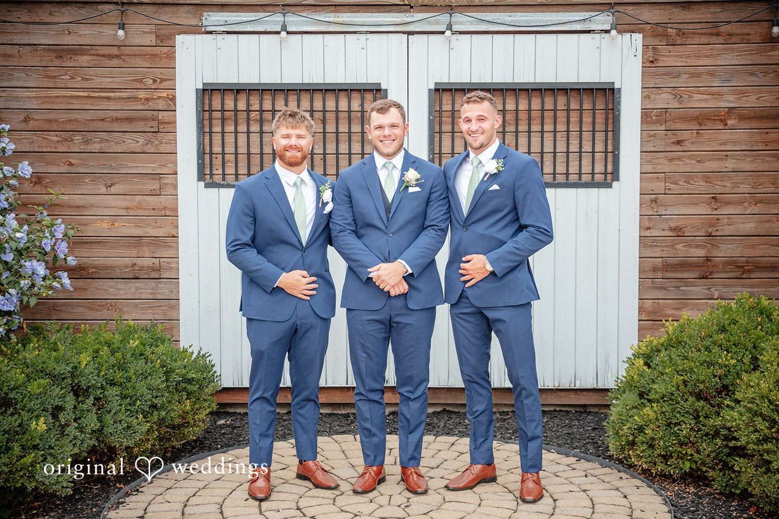 Taylor + Grady The groom and two of the groomsmen