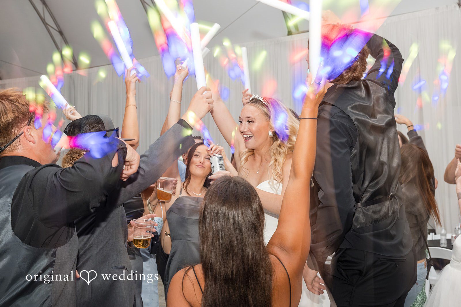 Baylee + Jackson Guests celebrating at the reception