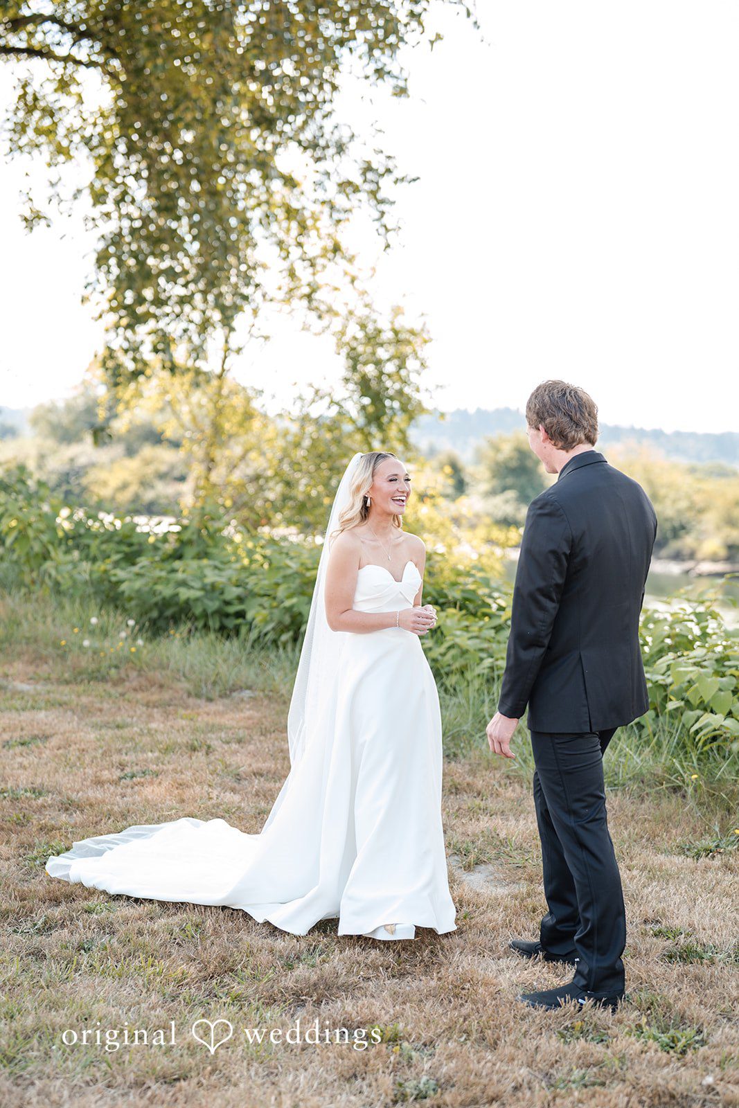 Baylee + Jackson Couple facing each other in the field