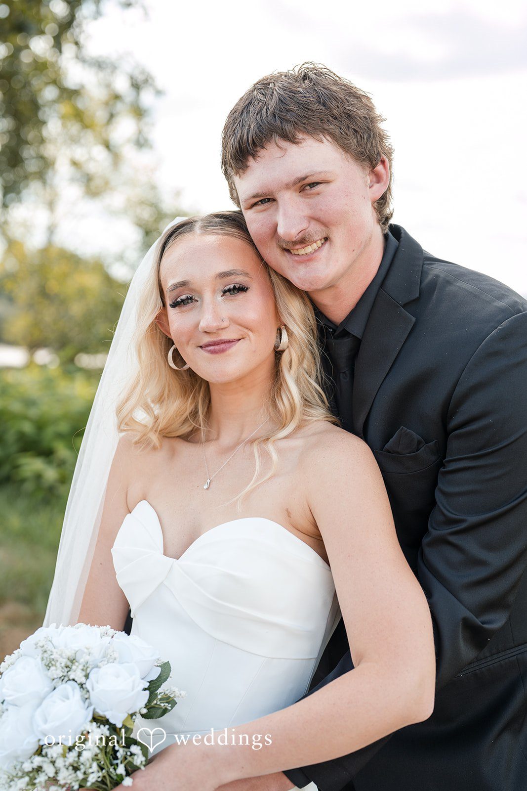 Baylee + Jackson Bride and groom close up at Pemberton Farm