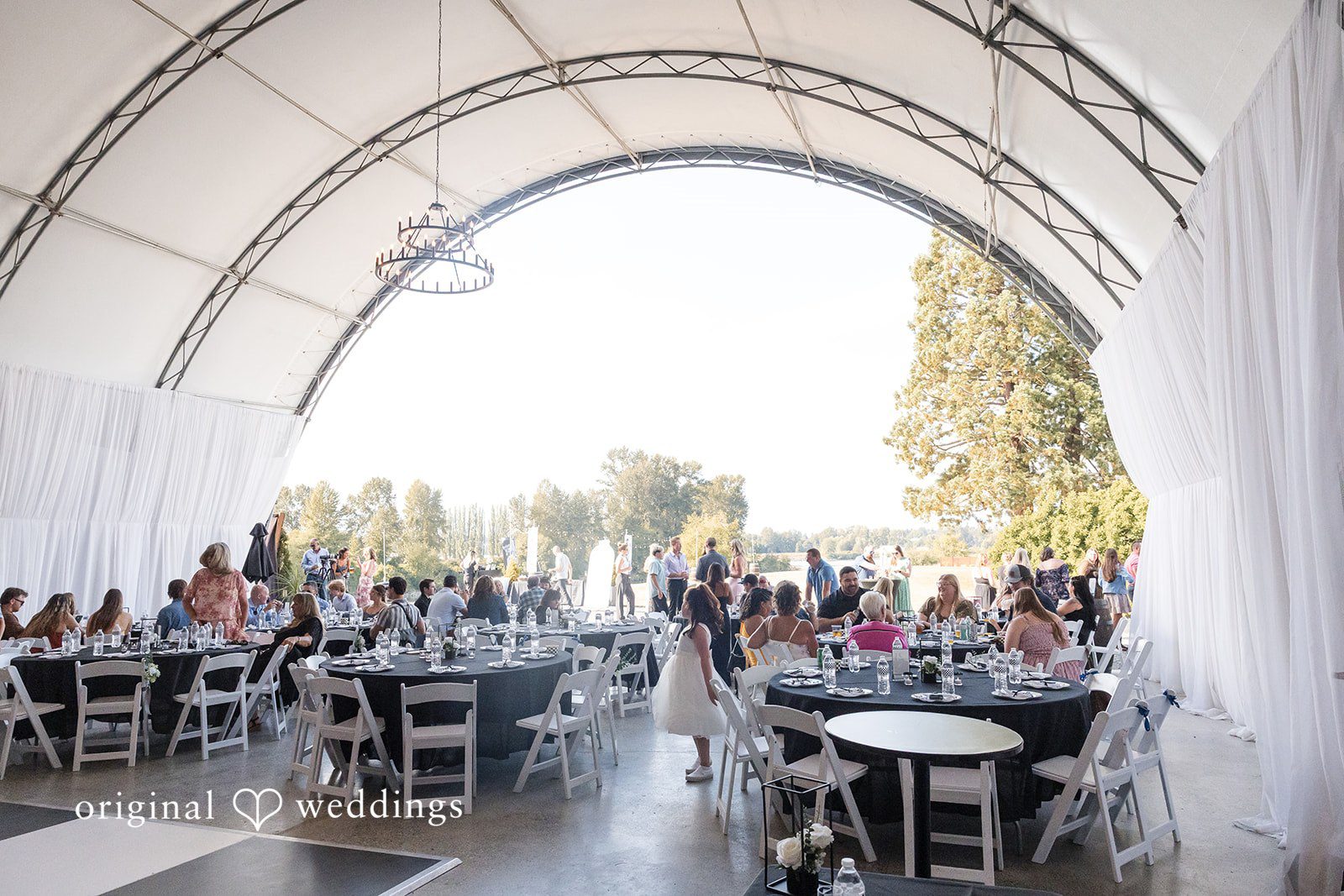 Baylee + Jackson Reception tent set with tables