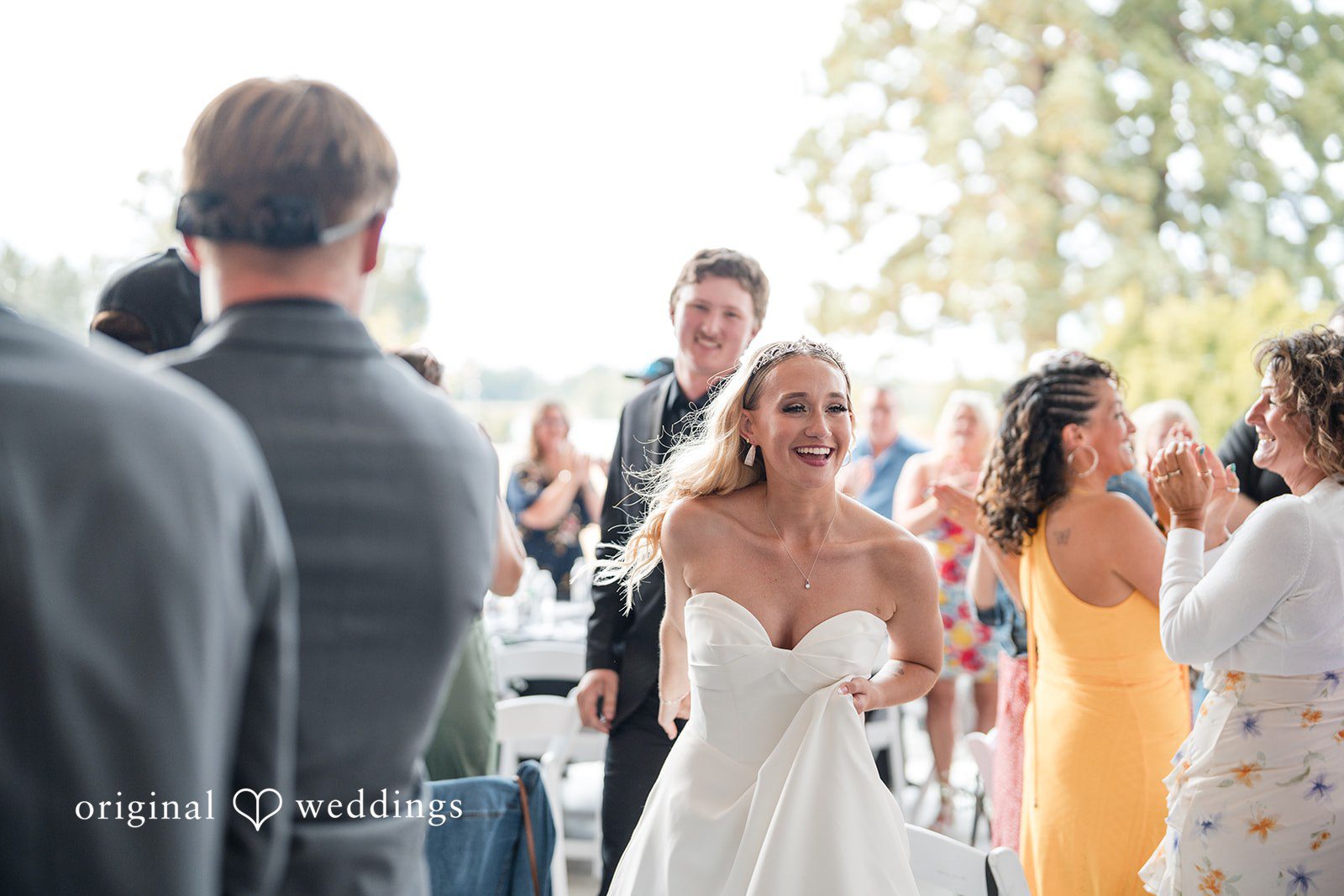 Baylee + Jackson Guests cheering the newlyweds