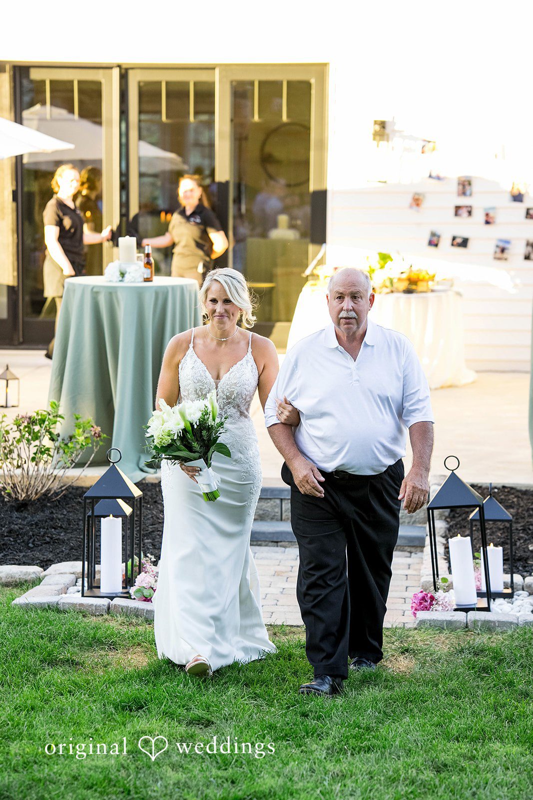 August 29, 2026 – Brittany & Vincent – (ID-5826) Father walking the bride down the aisle in a Pennsylvania backyard