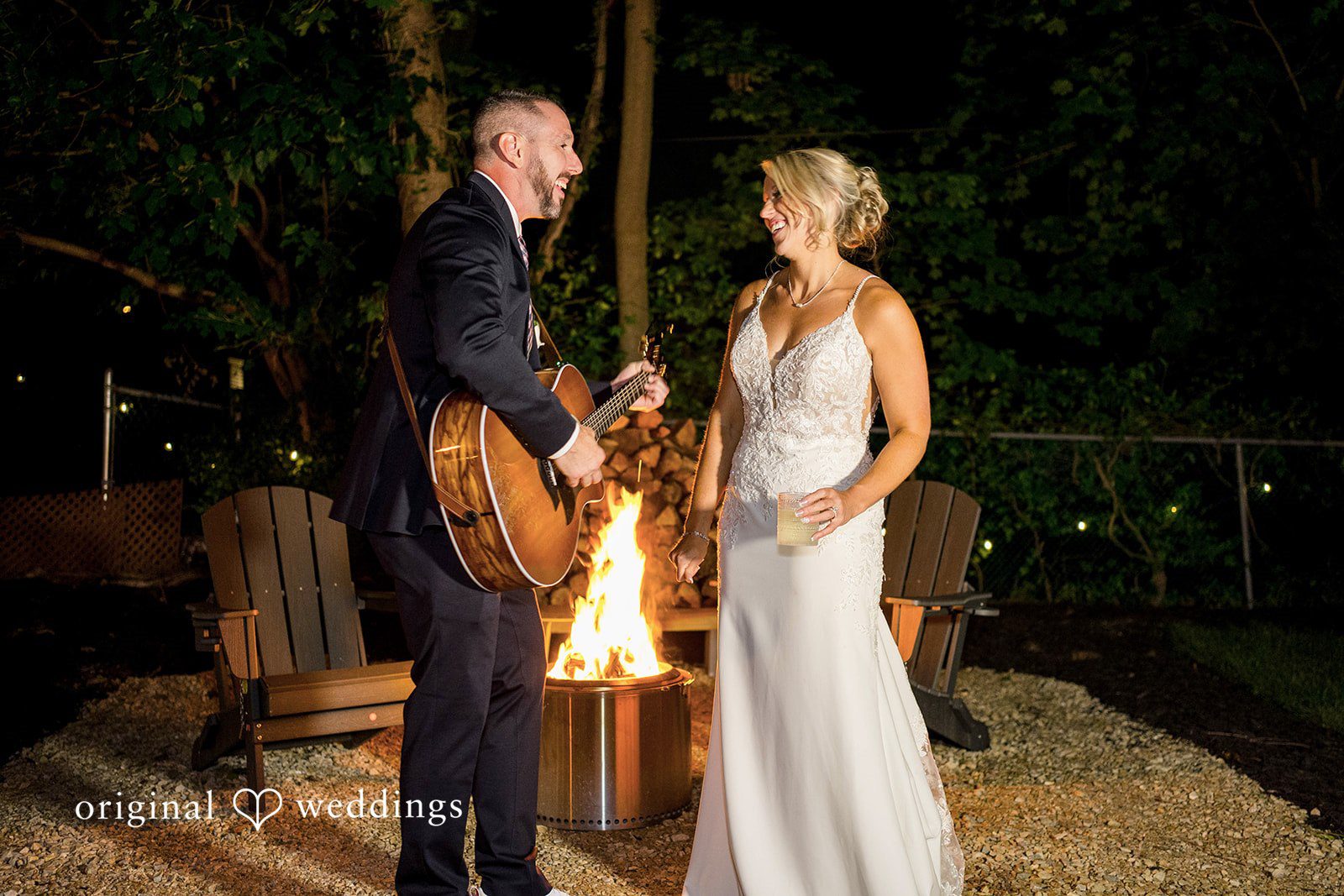 August 29, 2026 – Brittany & Vincent – (ID-5826) Couple by the fire pit at night