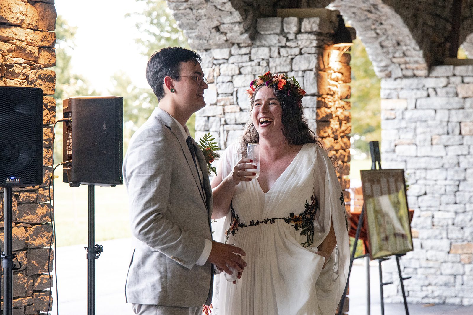 Couple sharing a laugh