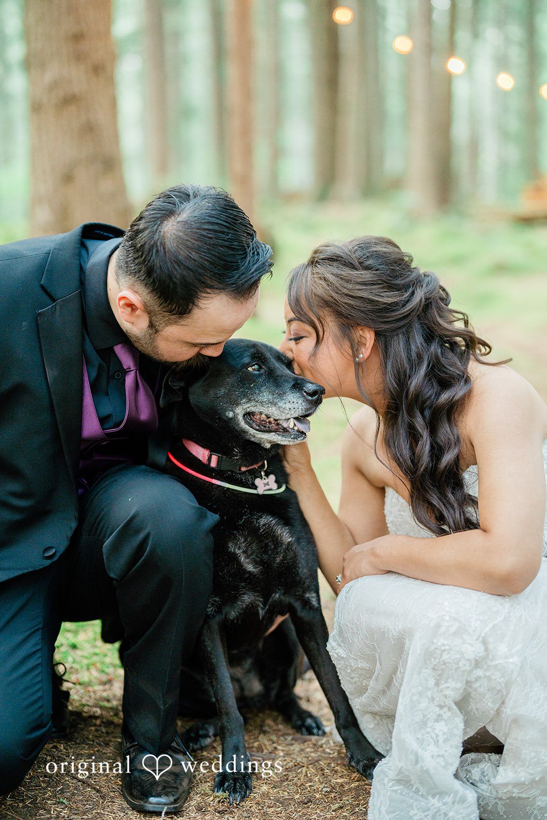 Christopher + Lydia Couple kneeling with their dog