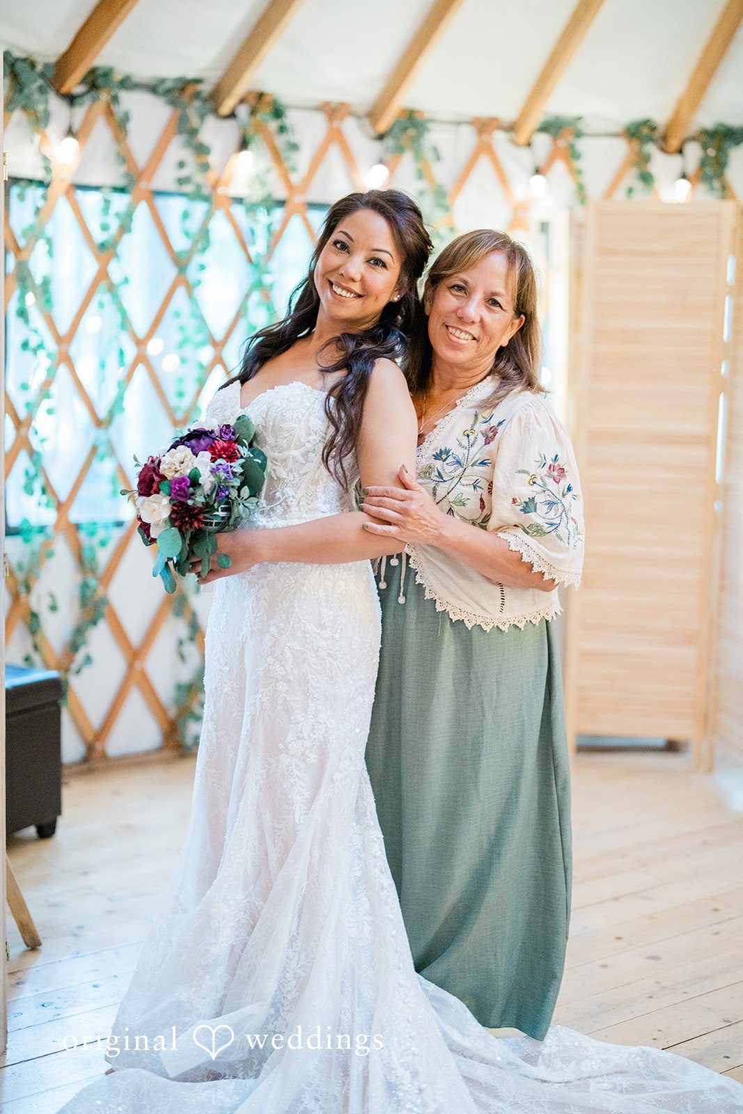 Christopher + Lydia Bride smiling with her bridesmaid