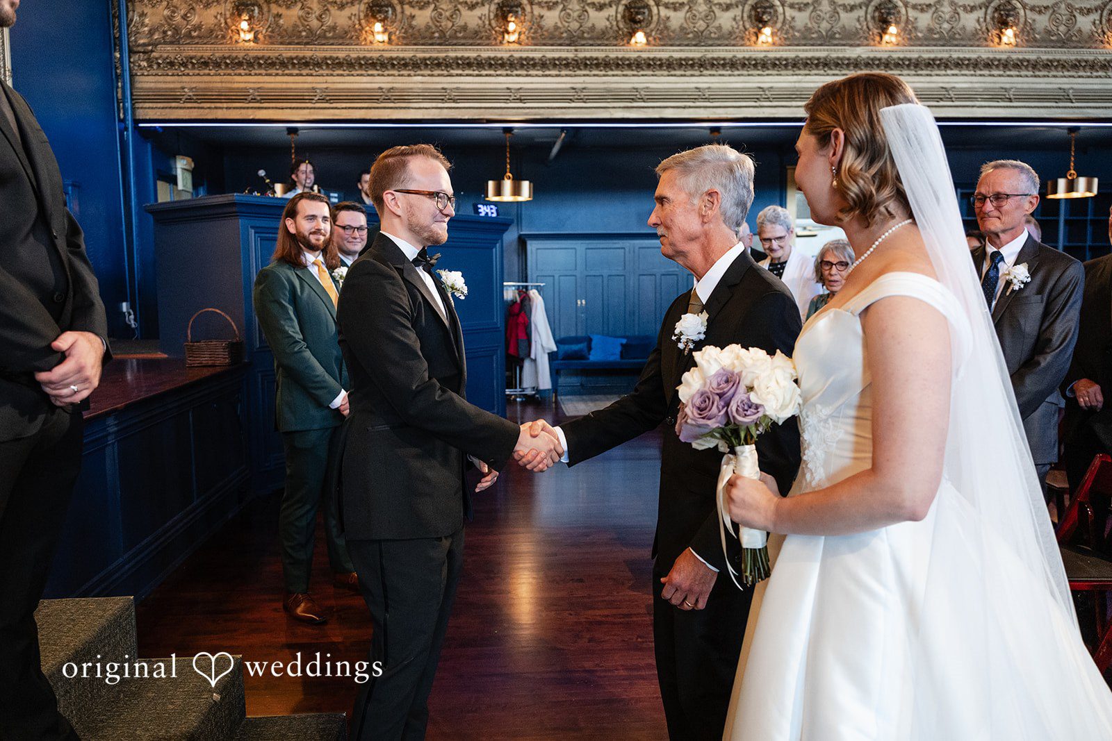 Couple dancing on the ballroom floor