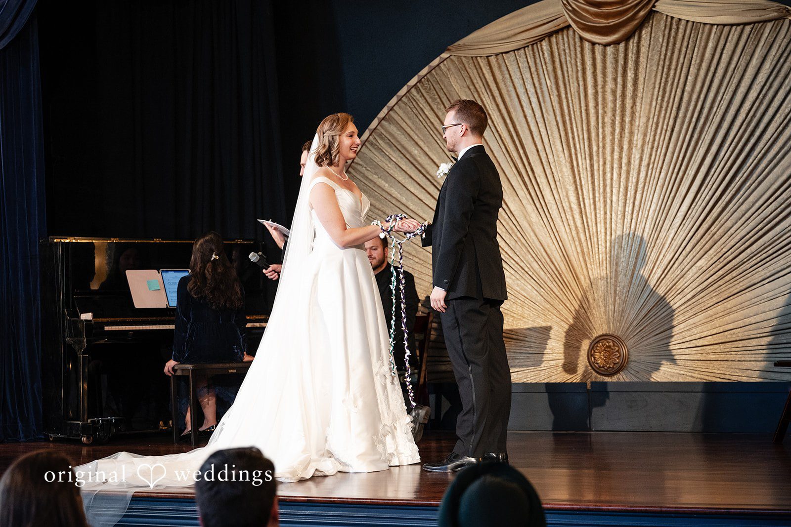 Newlyweds standing together after the ceremony