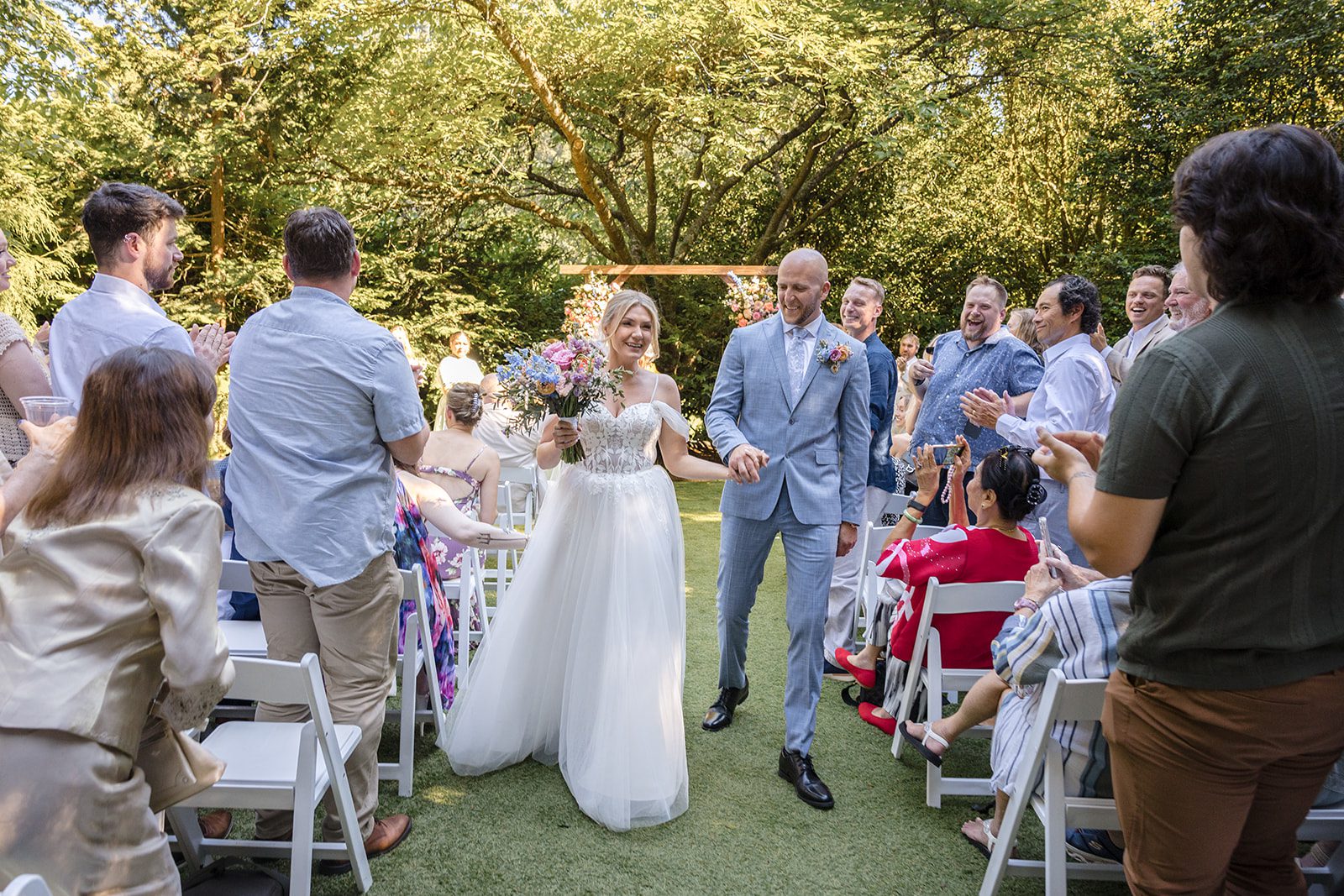 Guests watching the ceremony