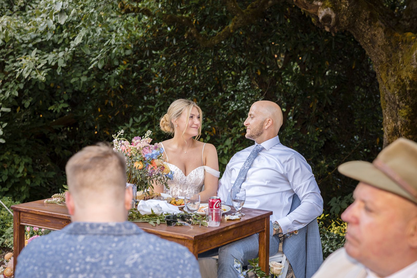 Guest giving a toast at the reception