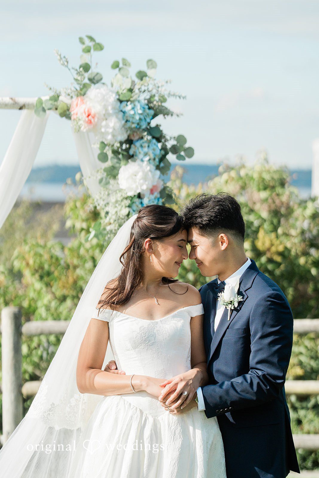 Russell + Bianca Newlyweds embracing