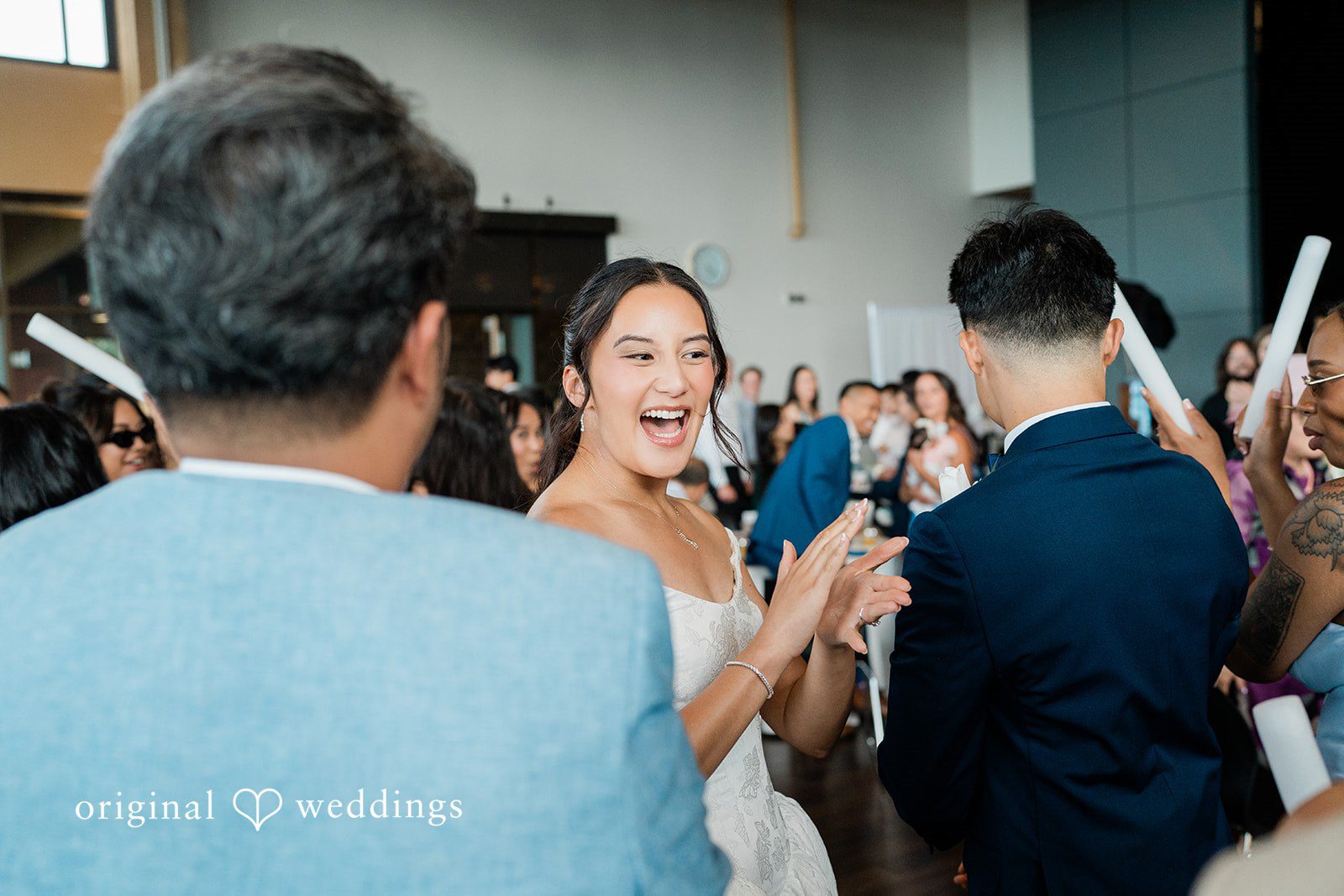 Russell + Bianca Smiles during the door games