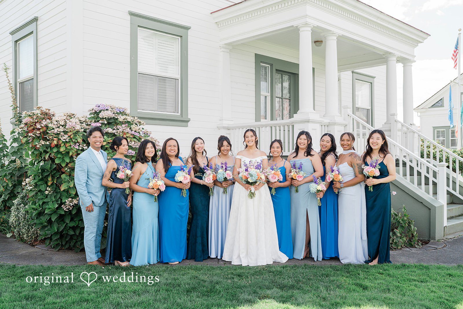 Russell + Bianca Wedding party portrait