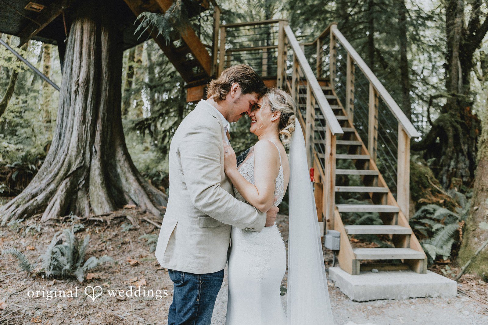 Kailyn + Tony Couple posing by the wooden stairs