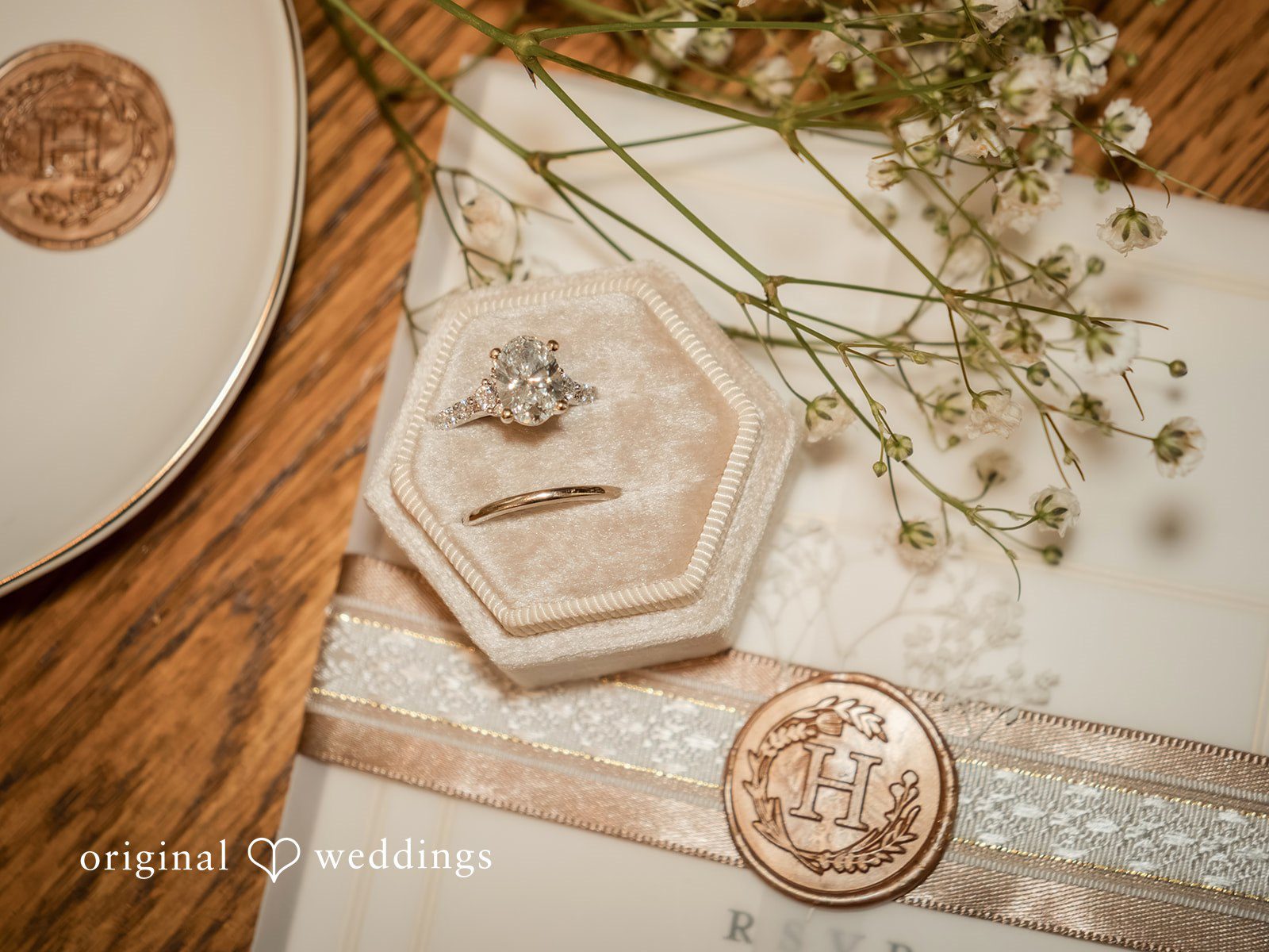 Holly + Adam Invitation and ring box details