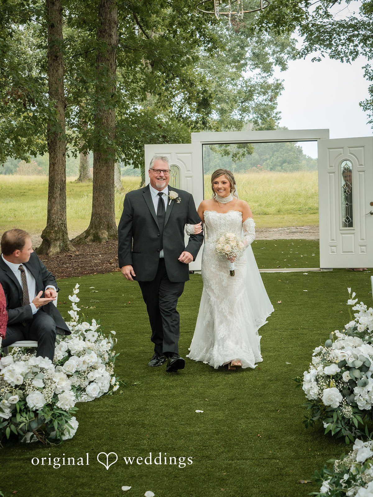 Holly + Adam Father walking the bride down the aisle