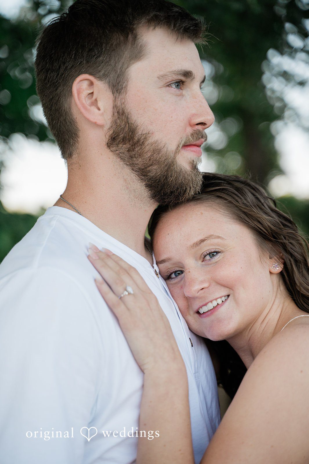 Jada + Nathan Couple close portrait at Silverwood Park