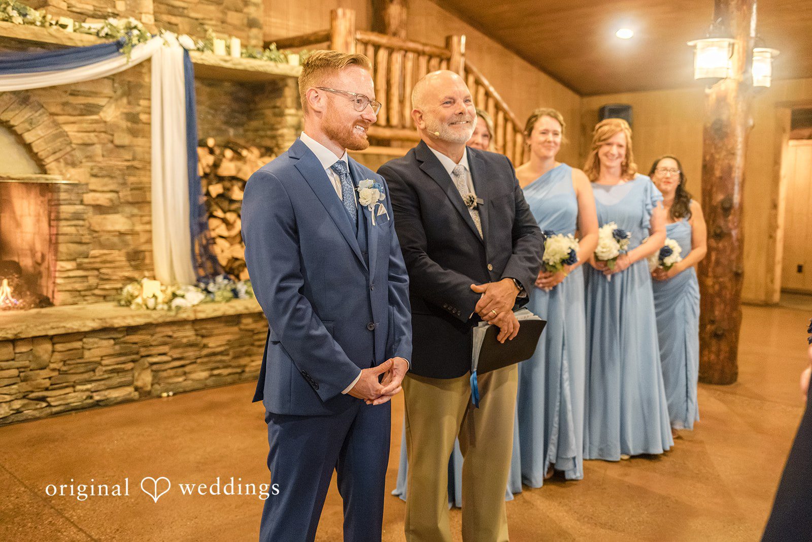 Faith + Brandon Groom and groomsmen waiting at the ceremony