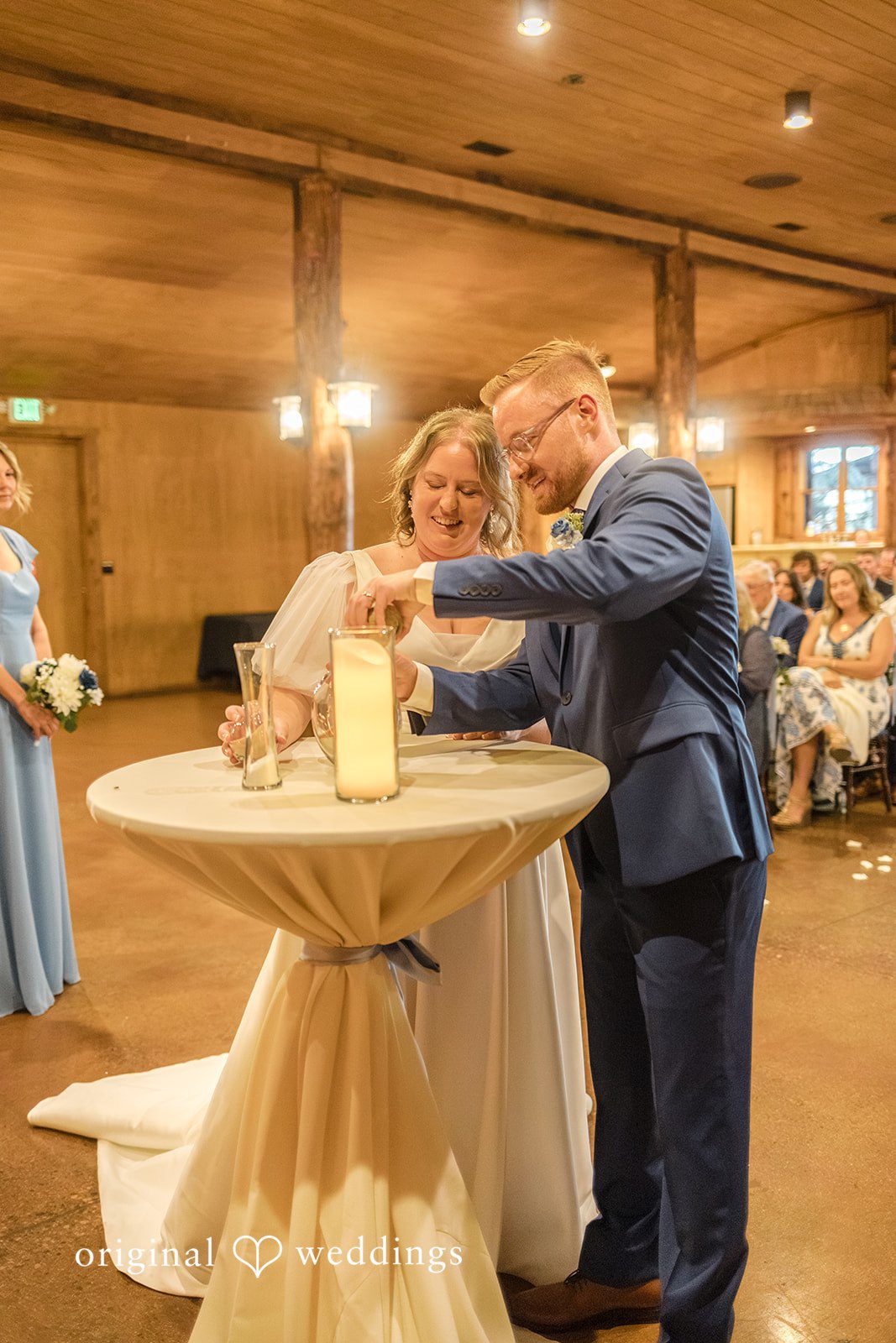 Faith + Brandon Couple at a cocktail table