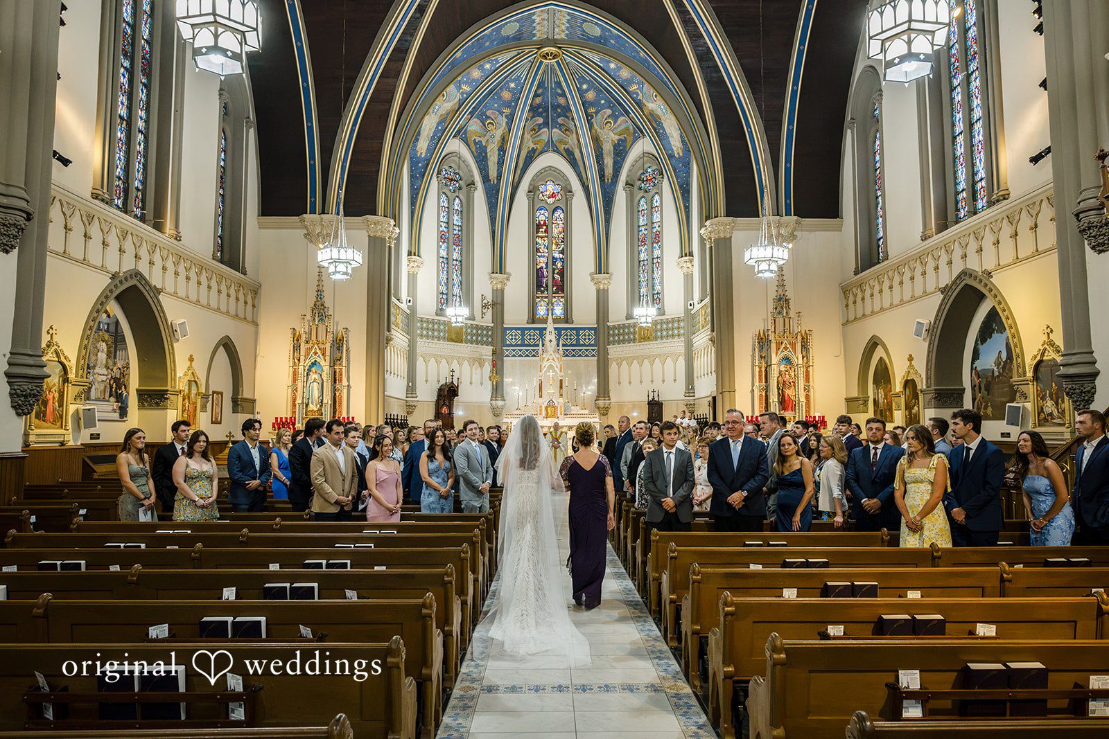 View down the aisle of St John the Evangelist Catholic Church