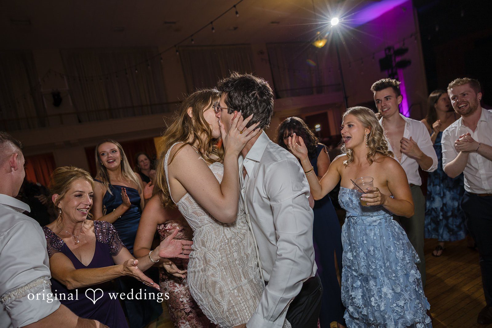 Guests cheering on the dance floor