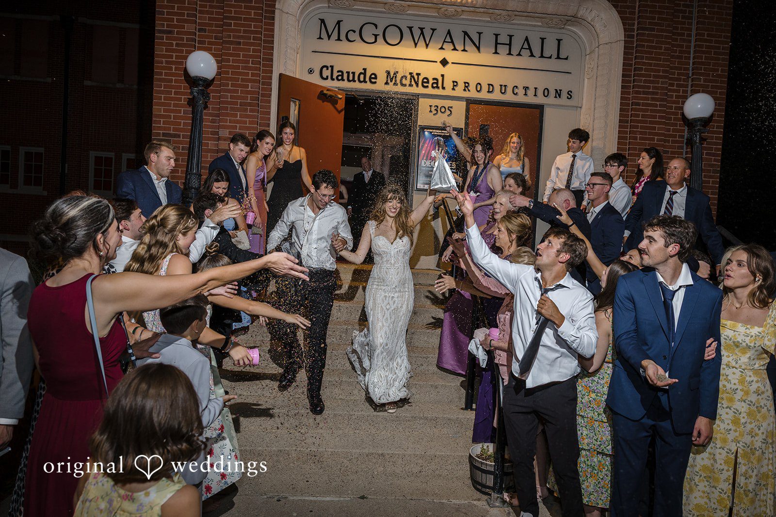 Guests dancing at the reception