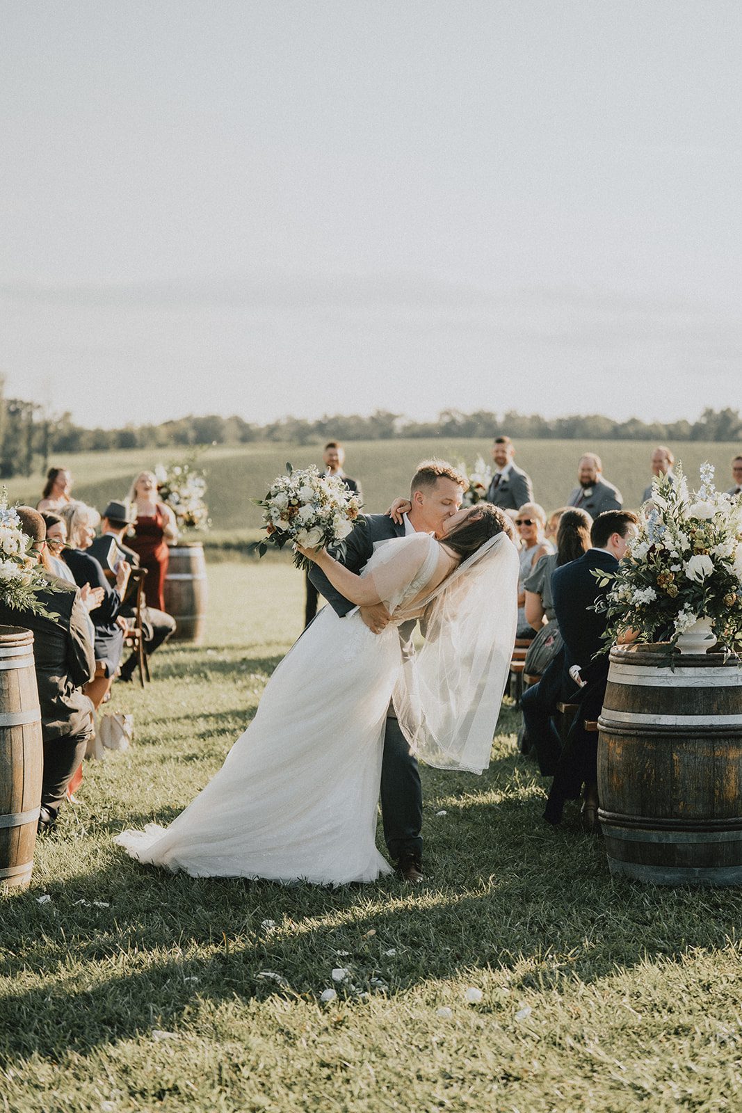 stone-tower-winery-rustic-washington-dc-nikkie-tyler-p024-05 First kiss in front of the guests